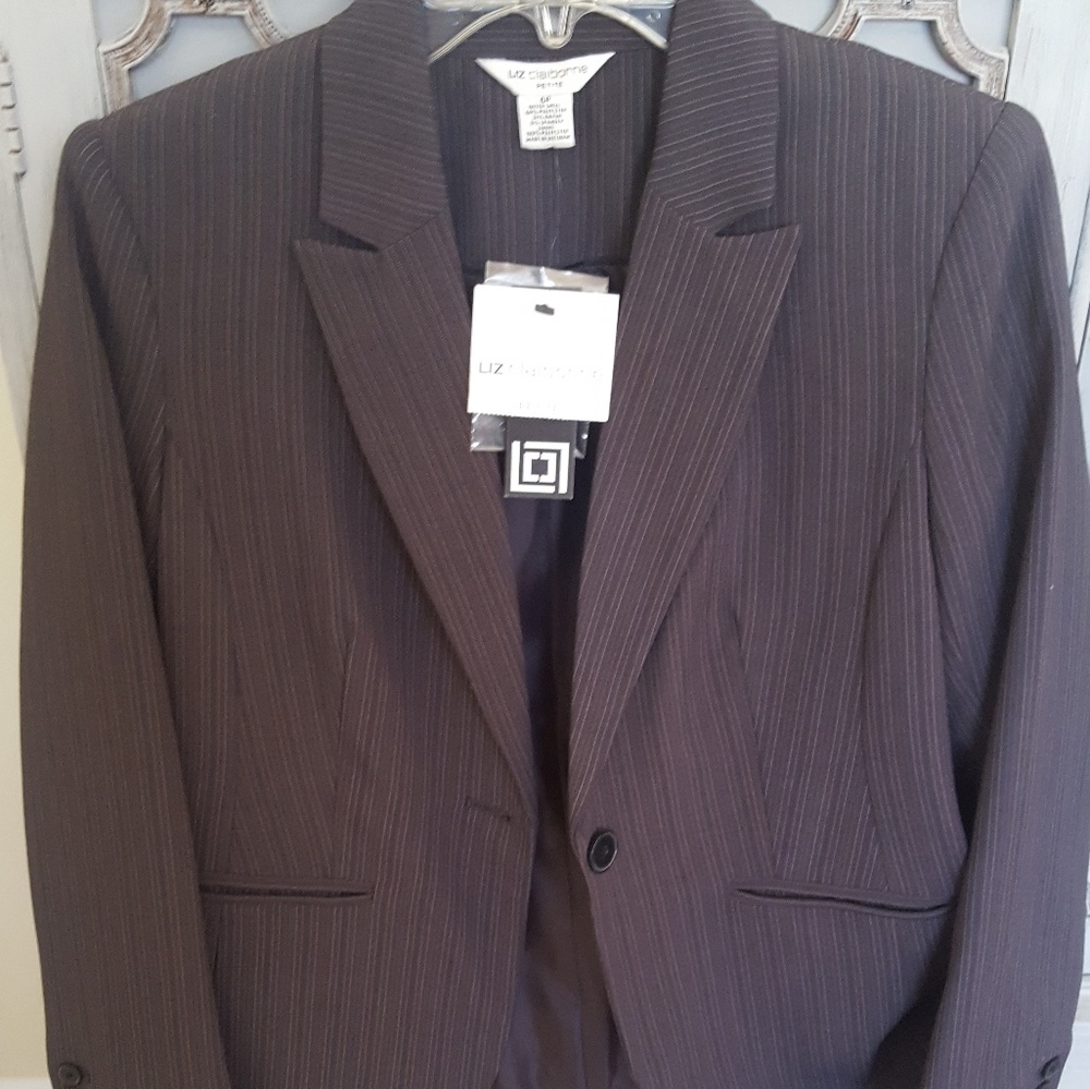 Liz Claiborne Grey Stripped Blazer
